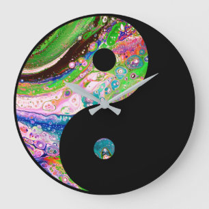Time för balanserar Yin Yang Stor Klocka