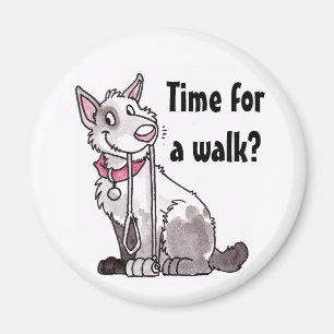 Time för en gå? Hundmagnet Magnet