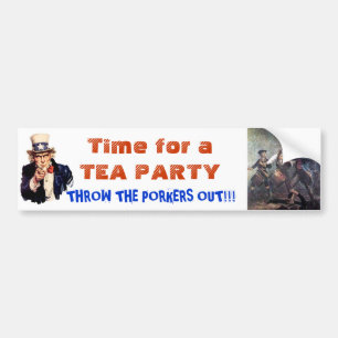Time för ett annat Teaparty Amerika! Bildekal