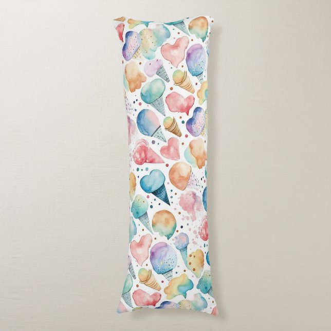 Time for Ice Cream Body Pillow Kroppskudde (Framsidan Vertikal)