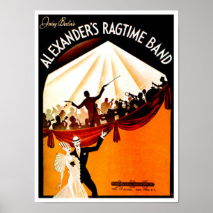 Time för Irving Berlin Alexanders trasa musikband Poster