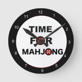 Time för Mahjong Rund Klocka