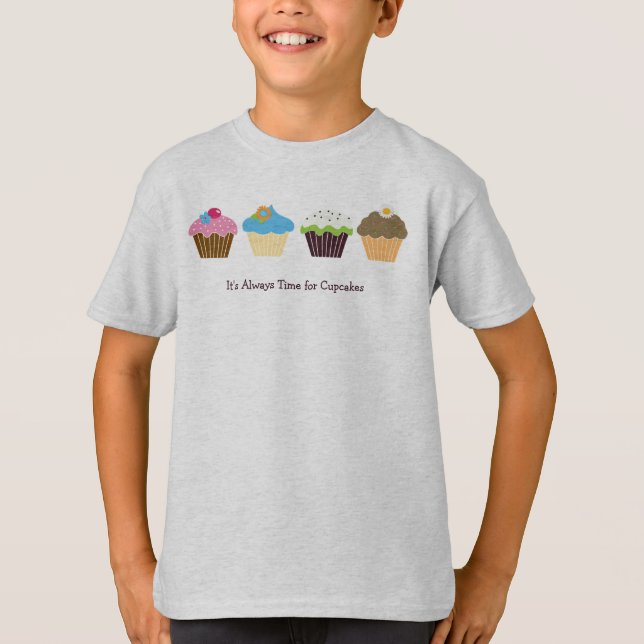 Time för muffinsT-tröja Tee Shirt (Framsida)