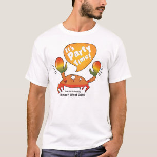 Time för party för Harris strandtryckvåg krabba T Shirt