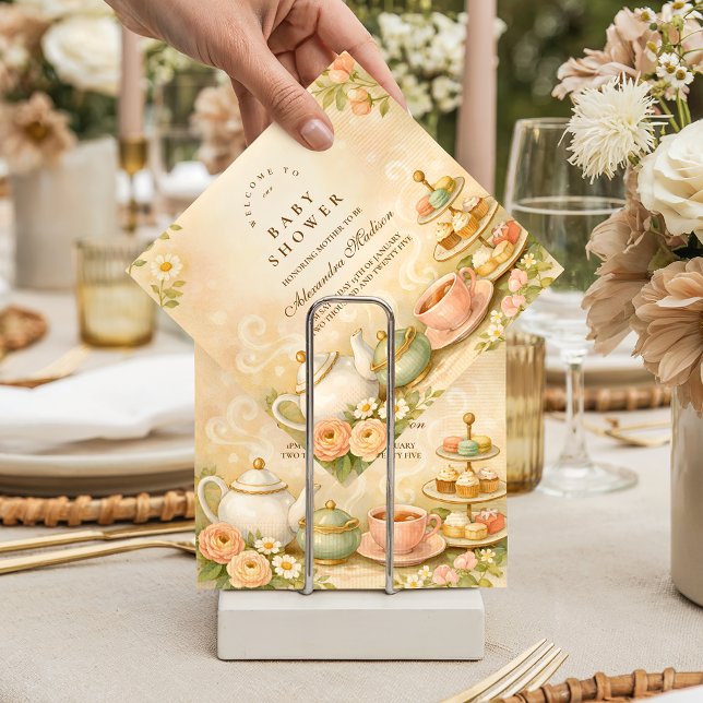 Time for Tea With the Mom-to-Be Baby Shower Pappersservett (Skapare uppladdad)