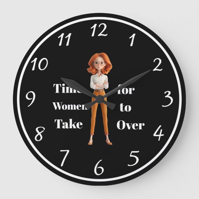 Time For Women Wall Clock Stor Klocka (Framsida)