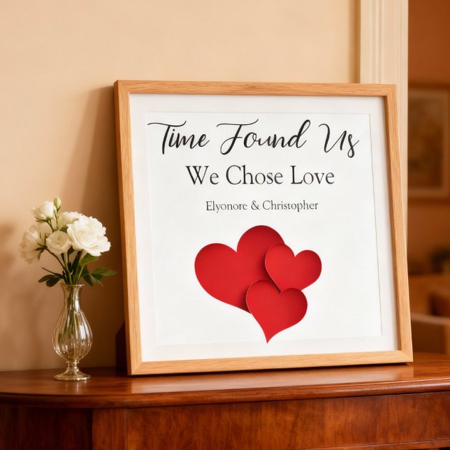 Time Found Us We Chose Love Valentine Quote Poster (Skapare uppladdad)