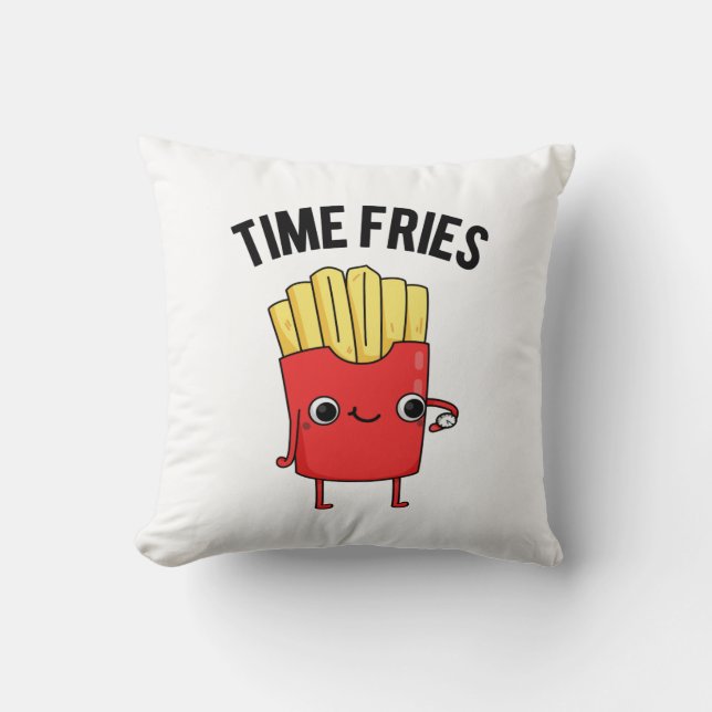 Time Fries Fny Fransk Fries Pun Kudde (Framsida)