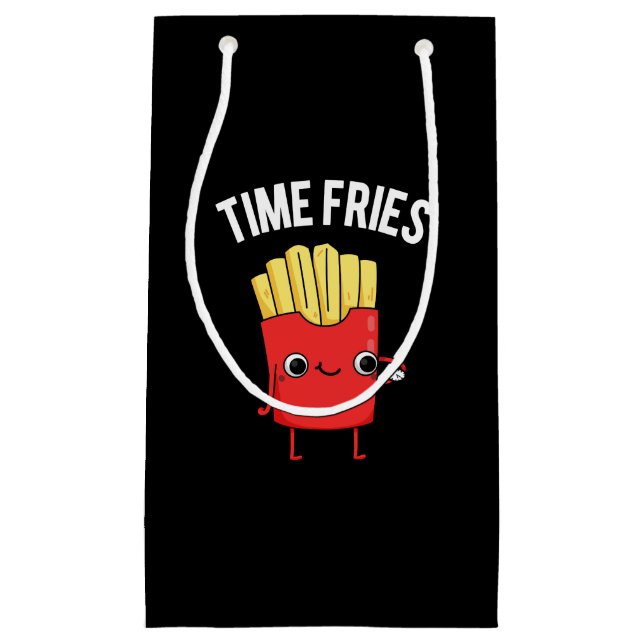 Time Fries Funny Fransk Fries Pun Mörk BG (Framsidan)