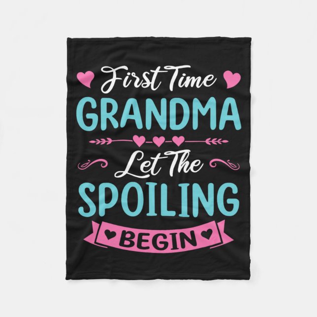 Time Grandma New Grandma Ba Fleecefilt (Framsidan)