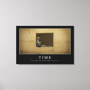 Time: Inspirera citationstecken Canvastryck