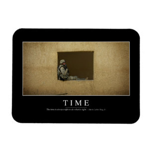 Time: Inspirera citationstecken Magnet