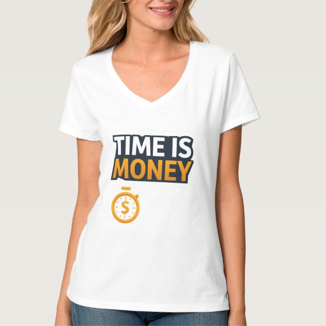 Time Is Money – Hustle Mindset T-Shirt | Entrepren (Framsida)