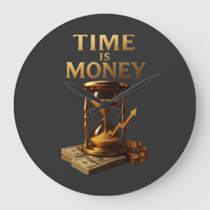 Time Is Money Kraftfull Motivationsdesign Stor Klocka