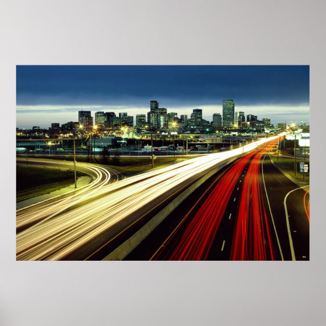 Time Lapse City Ljus Poster (Framsidan)