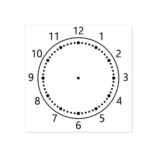 Time Learning Clock Rubber Frimärke Stämpel (Tryck)