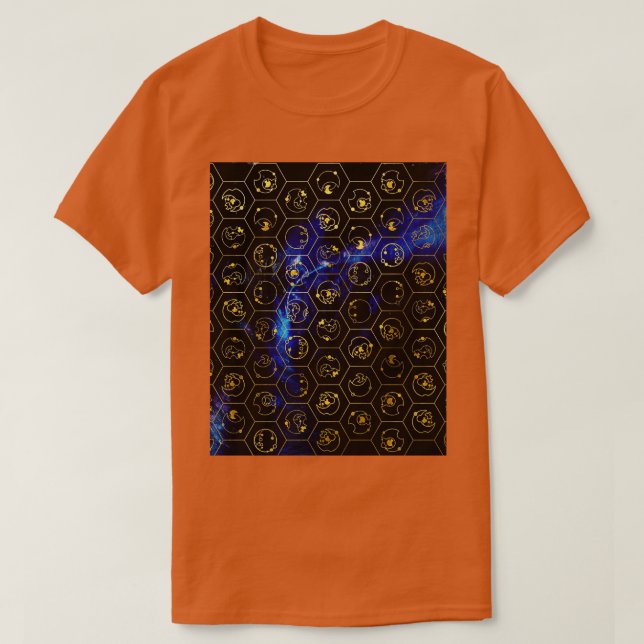 Time Lord Alphabet Blue Graphic T Shirt (Design framsida)