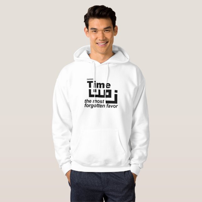 Time Man White Hoodie (Hel framsida)