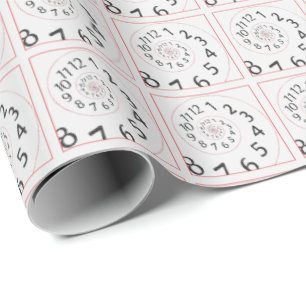 Time marscherar på inpackning av papper presentpapper