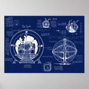 Time Maskin Blueprint Poster