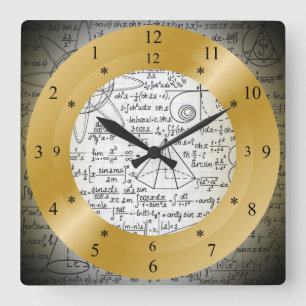 Time Maskin Clock~Fantasy Clock~Unikt Fyrkantig Klocka