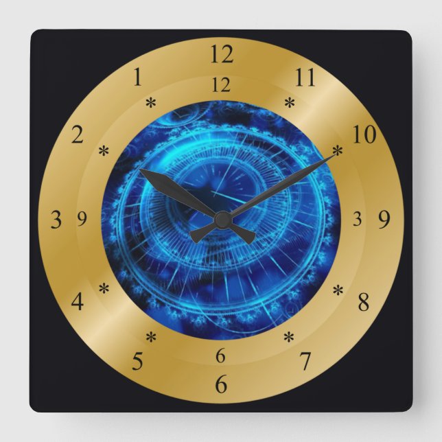 Time Maskin Clock ~ Space-time Continuum ~~ Fyrkantig Klocka (Framsida)