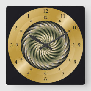 Time Maskin Clock ~ Time Warp Whirlpool ~ Fyrkantig Klocka