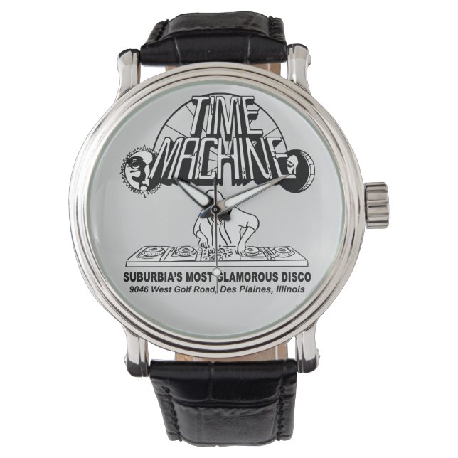 Time Maskin Disco, Des Plaines (Niles), IL Armbandsur (Framsida)