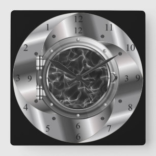 Time Maskin Portal ~XZZ 01~Time/Space/Continuum ~ Fyrkantig Klocka