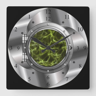 Time Maskin Portal ~XZZ 02~Time/Space/Continuum ~ Fyrkantig Klocka