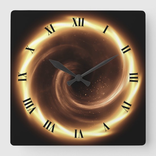 Time Maskin ~ Spiral Fire Vortex ~ Time Portal ~ Fyrkantig Klocka (Framsida)