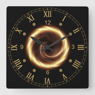 Time Maskin ~ Spiral Fire Vortex ~ Time Portal ~ Fyrkantig Klocka