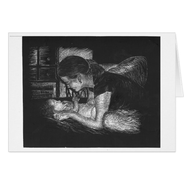 Time med bebiset hälsningskort (Framsidan Horizontal)