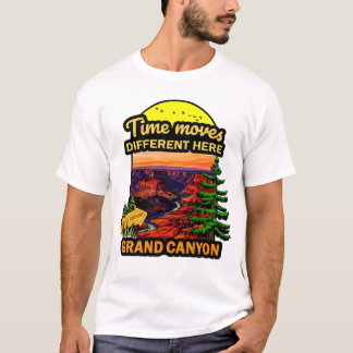 Time Moves Differently Here – Canyon Nature Hiking T Shirt