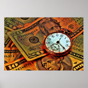 Time och pengaraffisch poster