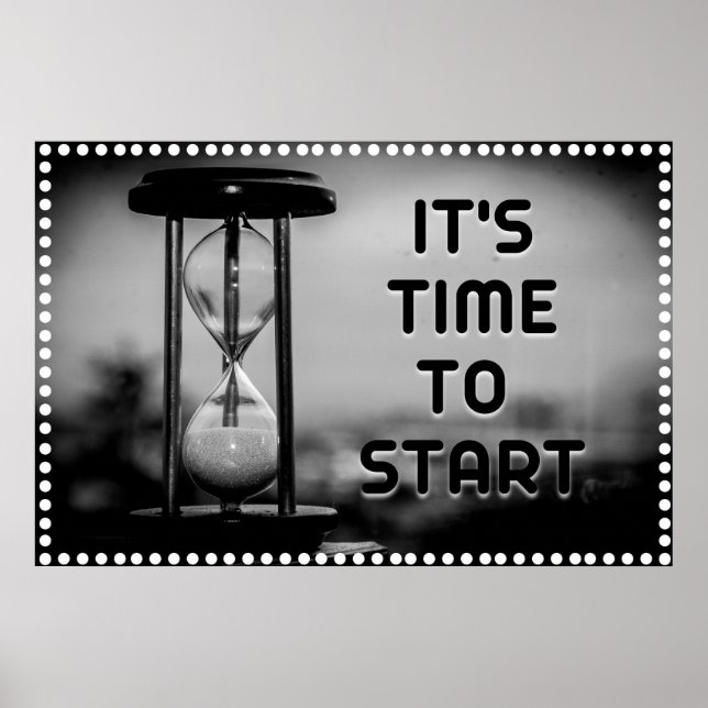 "Time" Positive Wall Art Poster (Framsidan)