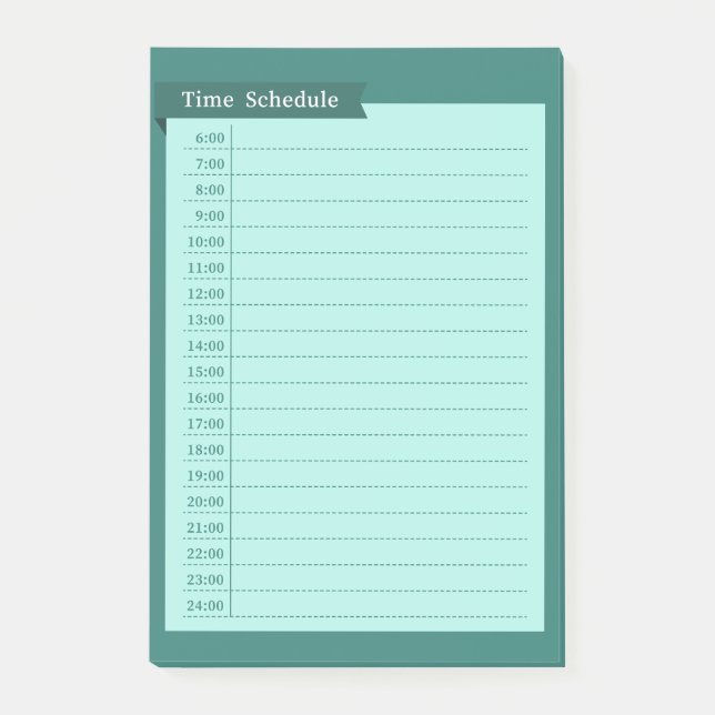time schedule post-it block (Framsida)
