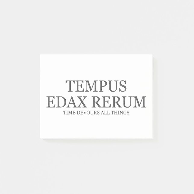 Time slukar alla saker - mörk post-it block (Framsida)