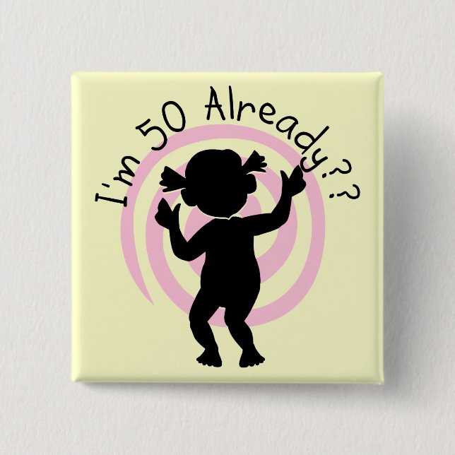 Time snedvrider 50 redan Tshirts och gåvor Knapp (Framsida)