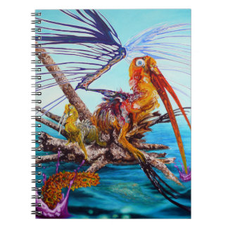 Time som flyger Away olja på Anteckningsbok