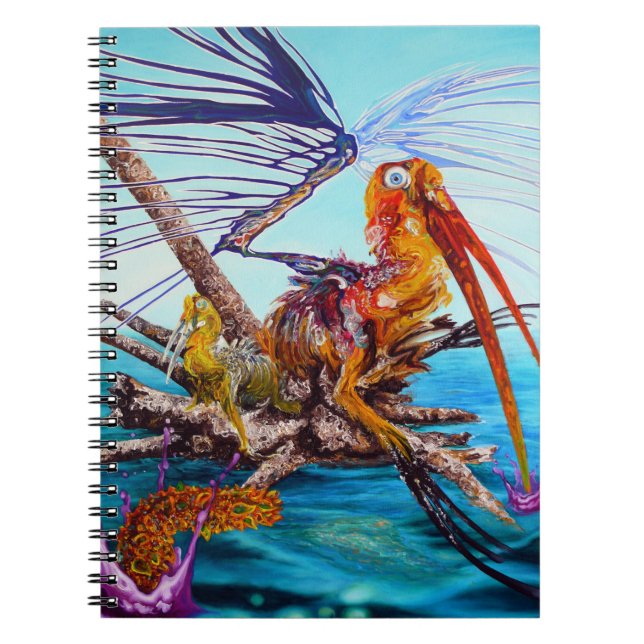 Time som flyger Away olja på Anteckningsbok (Framsidan)