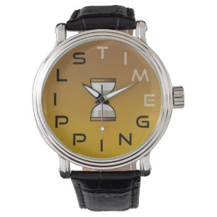 Time som halkar timglasklockan armbandsur