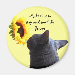 Time som luktar blommorna magnet
