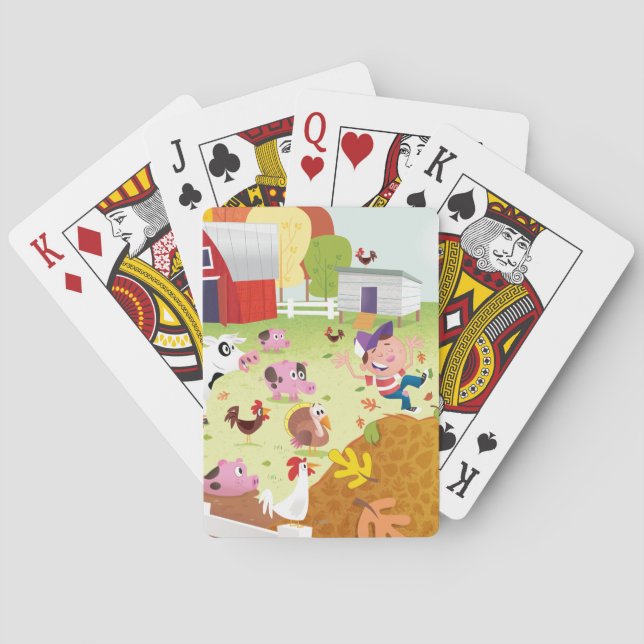 Time som räknar - farmyarden spelkort (Baksidan)