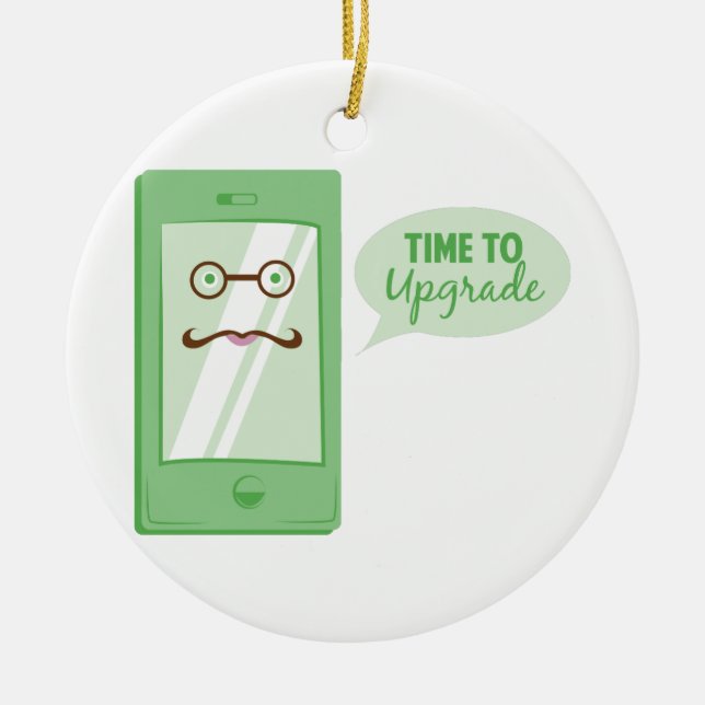 Time som ska förbättras julgransprydnad keramik (Framsidan)