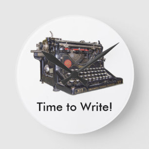 Time som ska skrivas, tar tid på rund klocka