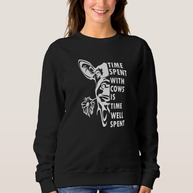 time spent with cows is time well spent  2 t shirt (Framsida)