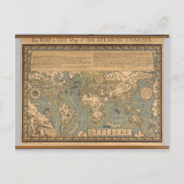 "Time & Tide" Karta i Atlantstadgan Vykort