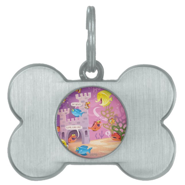 Time till Räkning-Under havet Namnbricka Husdjur (Framsidan)