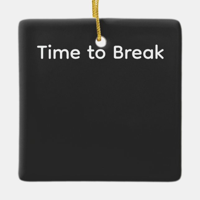 Time to Break –  Concept Inspired by Prison Break Julgransprydnad Keramik (Framsida)